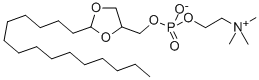 trimethyl[2-[[oxido[(2-pentadecyl-1,3-dioxolan-4-yl)methoxy]phosphinyl]oxy]ethyl]ammonium Struktur