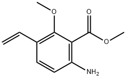 Benzoic acid, 6-amino-3-ethenyl-2-methoxy-, methyl ester (9CI) Struktur