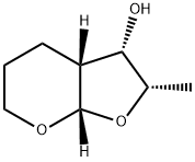 4H-Furo[2,3-b]pyran-3-ol, hexahydro-2-methyl-, (2S,3S,3aR,7aS)- (9CI) 化学構造式
