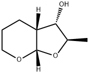4H-Furo[2,3-b]pyran-3-ol, hexahydro-2-methyl-, (2R,3S,3aR,7aS)- (9CI) 结构式