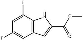 5,7-DIFLUORO-3-INDOLECARBOXYLIC ACID METHYL ESTER Struktur