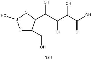 L-glycero-L-ido-heptonic acid, cyclic 5,6-ester with boric acid, disodium salt Struktur