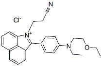 1-(2-cyanoethyl)-2-[4-[(2-ethoxyethyl)ethylamino]phenyl]benz[cd]indolium chloride 结构式