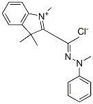 1,3,3-trimethyl-2-[1-(methylphenylhydrazono)ethyl]-3H-indolium chloride 化学構造式