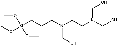 7,10-bis(hydroxymethyl)-3,3-dimethoxy-2-oxa-7,10-diaza-3-silaundecan-11-ol Struktur