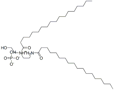 (2-hydroxyethyl)(stearoyl)[2-[(stearoyl)ammonio]ethyl]ammonium hydrogen phosphate 化学構造式