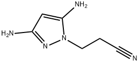 1H-Pyrazole-1-propanenitrile,  3,5-diamino- 结构式