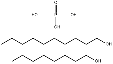 Phosphoric acid, decyl octyl ester Struktur