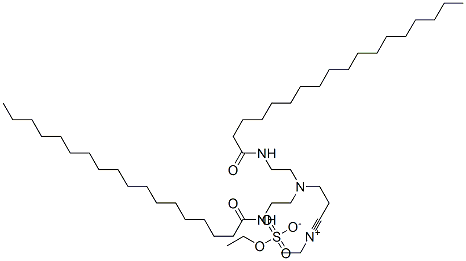 [3-[bis[2-[(1-oxooctadecyl)amino]ethyl]amino]propylidyne]ethylammonium ethyl sulphate,68189-22-0,结构式