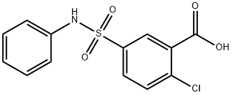 2-chloro-5-[(phenylamino)sulphonyl]benzoic acid Struktur