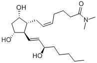 N,N-DIMETHYL-9ALPHA, 11ALPHA, 15S-TRIHYDROXY-PROSTA-5Z, 13E-DIEN-1-AMIDE Struktur