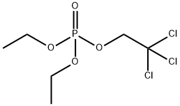 Phosphoric acid diethyl 2,2,2-trichloroethyl ester Structure