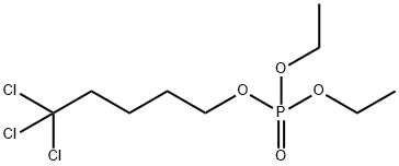 Phosphoric acid diethyl 5,5,5-trichloropentyl ester Struktur