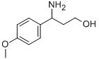 3-アミノ-3-(P-メトキシフェニル)-1-プロパノール 化学構造式