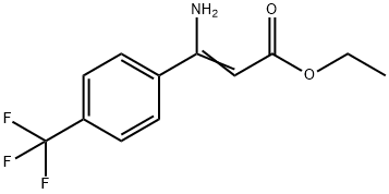 3-AMINO-3-[4-(TRIFLUOROMETHYL)PHENYL]-2-PROPENOIC ACID ETHYL ESTER 结构式
