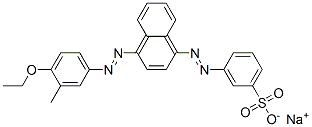 sodium 3-[[4-[(4-ethoxy-m-tolyl)azo]-1-naphthyl]azo]benzenesulphonate,68214-55-1,结构式