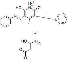 1',2'-dihydro-6'-hydroxy-4'-methyl-2'-oxo-5'-(phenylazo)-1,3'-bipyridinium malate,68214-59-5,结构式