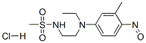 N-[2-[ethyl(3-methyl-4-nitrosophenyl)amino]ethyl]methanesulphonamide monohydrochloride 化学構造式