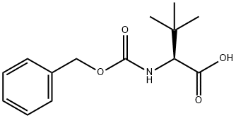 N-[(ベンジルオキシ)カルボニル]-3-メチルバリン 化学構造式