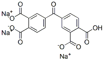 trisodium hydrogen 4,4'-carbonylbisphthalate Structure
