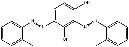 2,6-ビス[(2-メチルフェニル)アゾ]-1,3-ベンゼンジオール 化学構造式
