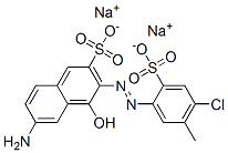 disodium 6-amino-3-[(4-chloro-5-methyl-2-sulphonatophenyl)azo]-4-hydroxynaphthalene-2-sulphonate,68227-39-4,结构式