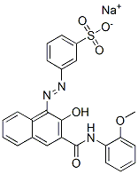 sodium 3-[[2-hydroxy-3-[(2-methoxyphenyl)carbamoyl]-1-naphthyl]azo]benzenesulphonate|sodium 3-[[2-hydroxy-3-[(2-methoxyphenyl)carbamoyl]-1-naphthyl]azo]benzenesulphonate