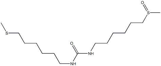 (-)-N-[6-(Methylsulfinyl)hexyl]-N'-[6-(methylthio)hexyl]urea Struktur