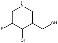 3-Piperidinemethanol, 5-fluoro-4-hydroxy- (9CI) 化学構造式