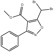 4-Isoxazolecarboxylicacid,5-(dibromomethyl)-3-phenyl-,methylester(9CI) 化学構造式