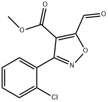 4-Isoxazolecarboxylicacid,3-(2-chlorophenyl)-5-formyl-,methylester(9CI) Structure