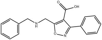 4-Isoxazolecarboxylic  acid,  3-phenyl-5-[[(phenylmethyl)amino]methyl]- Structure