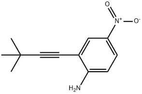 2-(3,3-二甲基丁-1-炔-1-基)-4-硝基苯胺, 682357-48-8, 结构式