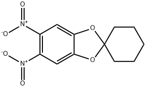 5,6-dinitrospiro[1,3-benzodioxole-2,1'-cyclohexane] Structure