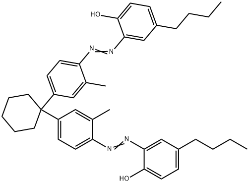 2,2'-[cyclohexylidenebis[(2-methyl-4,1-phenylene)azo]]bis[4-butylphenol] Struktur