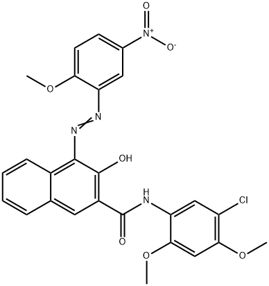 N-(5-Chloro-2,4-dimethoxyphenyl)-3-hydroxy-N-[(2-methoxy-5-nitrophenyl)azo]-2-naphthalenecarboxamide Structure