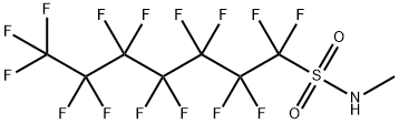 N-甲基-1,1,2,2,3,3,4,4,5,5,6,6,7,7,7-十五氟代-1-庚烷磺酰胺, 68259-14-3, 结构式