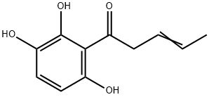 1-(2,3,6-トリヒドロキシフェニル)-3-ペンテン-1-オン 化学構造式