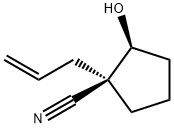 Cyclopentanecarbonitrile, 2-hydroxy-1-(2-propenyl)-, (1R,2S)- (9CI) 化学構造式