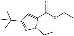 1H-PYRAZOLE-5-CARBOXYLICACID,3-(1,1-DIMETHYLETHYL)-1-ETHYL-,ETHYLESTER(9CI) 结构式