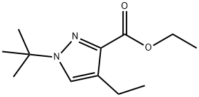 1H-Pyrazole-3-carboxylicacid,1-(1,1-dimethylethyl)-4-ethyl-,ethylester(9CI) Structure