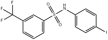N-(3-TRIFLUOROMETHYLPHENYL)SULFONYL(4-IODO)ANILINE 化学構造式