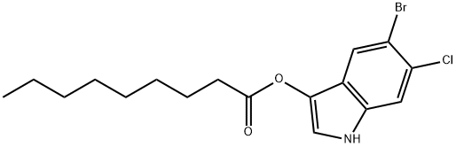 5-溴-6-氯-1H-吲哚-3-基壬酸酯 结构式
