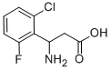 3-氨基-3-(2-氯-6-氟苯基)丙酸 结构式