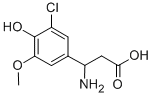 3-AMINO-3-(3-CHLORO-4-HYDROXY-5-METHOXY-PHENYL)-PROPIONIC ACID 结构式