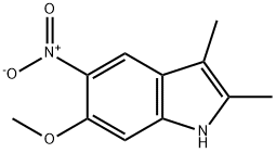 5-ニトロ-6-メトキシ-2,3-ジメチル-1H-インドール 化学構造式
