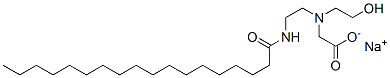 sodium N-(2-hydroxyethyl)-N-[2-[(1-oxooctadecyl)amino]ethyl]glycinate Structure