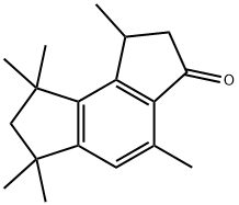 1,6,7,8-テトラヒドロ-1,4,6,6,8,8-ヘキサメチル-as-インダセン-3(2H)-オン 化学構造式