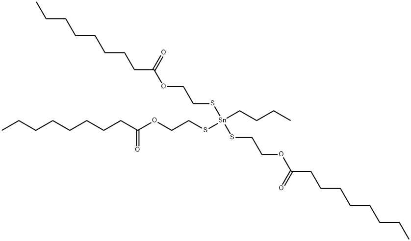 (butylstannylidyne)tris(thioethane-2,1-diyl) trinonanoate,68298-36-2,结构式