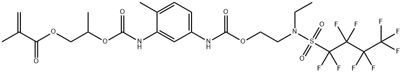 2-[[[[5-[[[2-[ethyl[(nonafluorobutyl)sulphonyl]amino]ethoxy]carbonyl]amino]-2-methylphenyl]amino]carbonyl]oxy]propyl methacrylate,68298-76-0,结构式